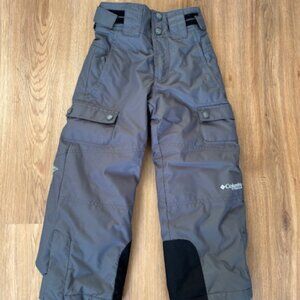 Columbia Kids Gray Titanium Omni-Tech Bugaboo Snowpants EUC 4/5